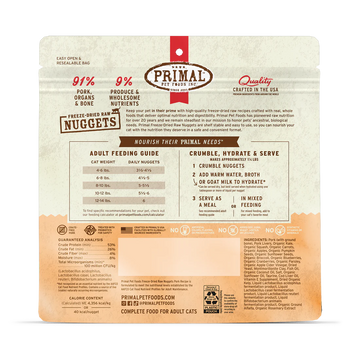 Primal - Nuggets - Freeze Dried Nuggets - Pork Formula (Cat Food)