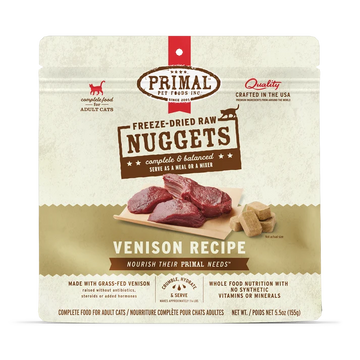 Primal - Nuggets - Freeze Dried Nuggets - Venison Formula (Cat Food)
