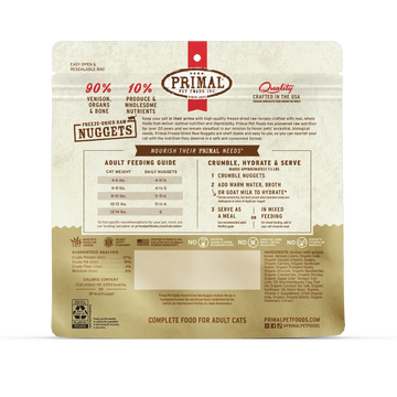 Primal - Nuggets - Freeze Dried Nuggets - Venison Formula (Cat Food)