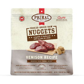 Primal - Nuggets - Freeze Dried Nuggets - Venison Formula (Dog Food) - 0