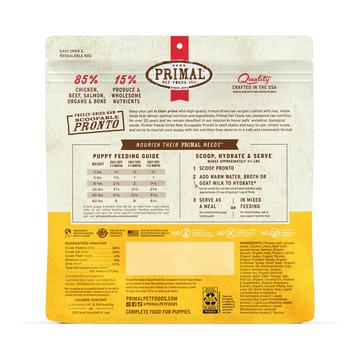 Primal - Pronto - Freeze Dried Raw Pronto - Chicken & Salmon Recipe (For Puppies) - 0