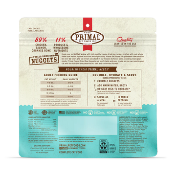 Primal -  Nuggets - Raw Chicken & Salmon (For Cats) - Frozen Product