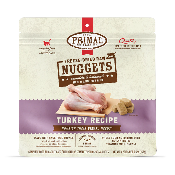 Primal - Nuggets - Raw Turkey (For Cats) - Frozen Product