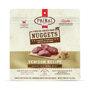 Primal - Nuggets - Raw Venison (For Cats) - Frozen Product