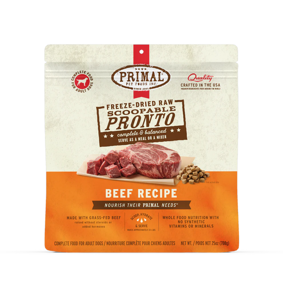 Primal - Pronto - Freeze Dried Raw Pronto - Beef Recipe (For Dogs)