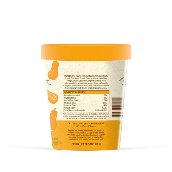 Primal - Awesome Squash Fresh Topper - Frozen Product (For Dog/Cat)