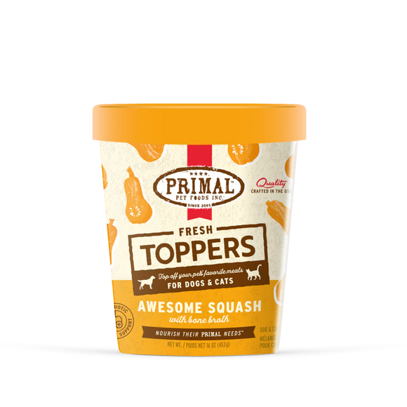 Primal - Awesome Squash Fresh Topper - Frozen Product (For Dog/Cat)