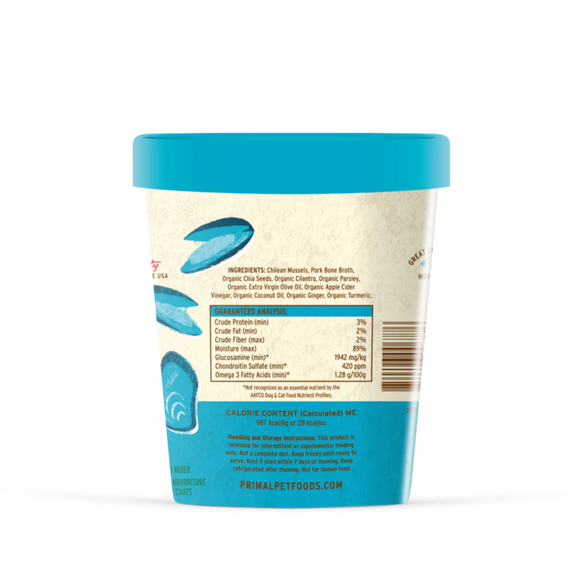 Primal - Omega Mussels Fresh Topper - Frozen Product (Dog/Cat)