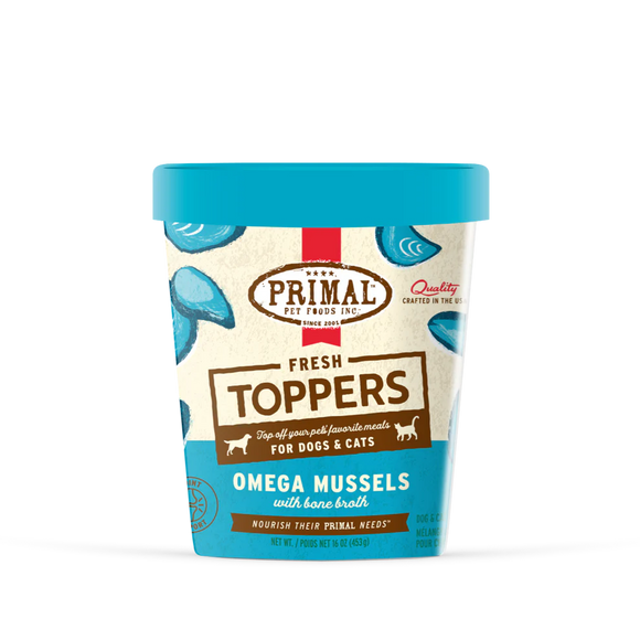 Primal - Omega Mussels Fresh Topper - Frozen Product (Dog/Cat)
