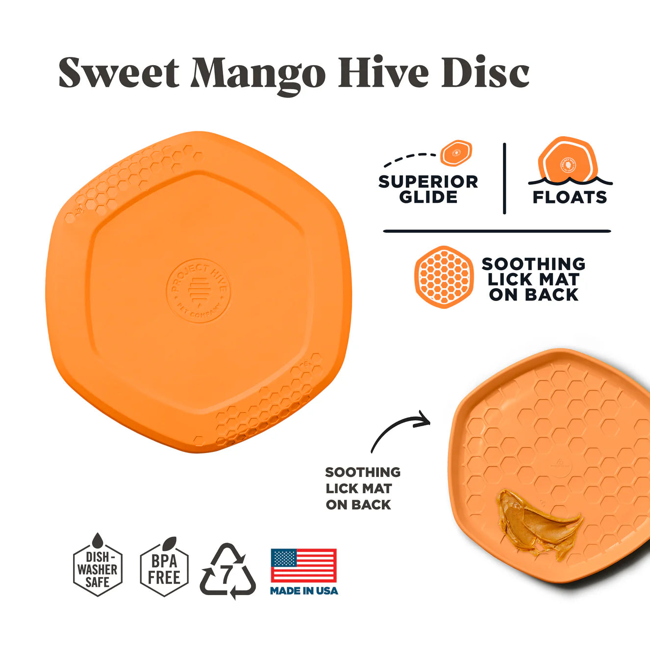 Project Hive - Hive Disc & Lick - Sweet Mango Scent (For Dogs)