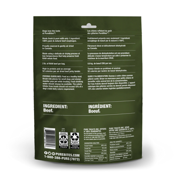 Purebites - Air Dried Jerky - Beef Tenders (For Dogs)