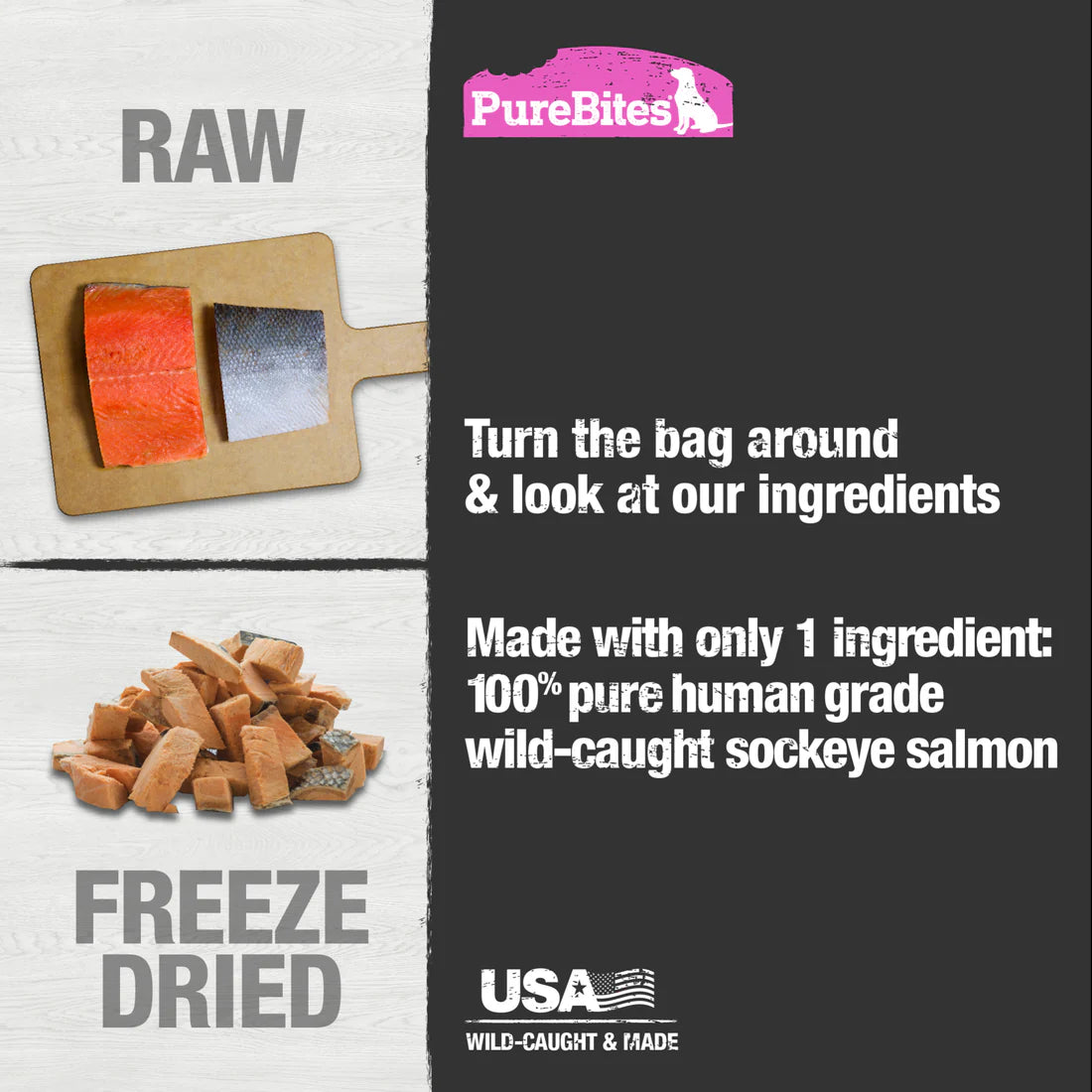 Purebites - Salmon Freeze Dried Dog Treats