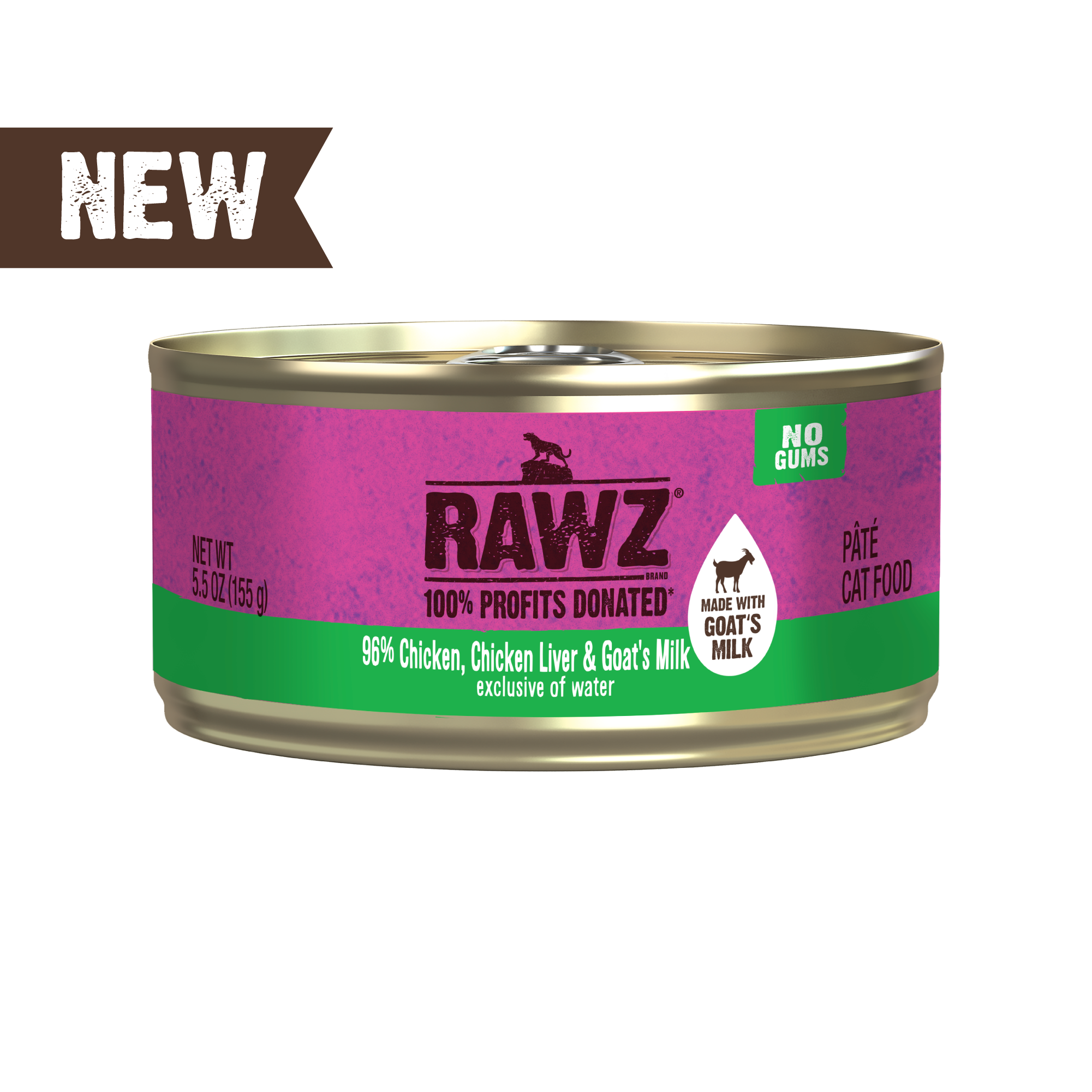 RAWZ - 96% Chicken, Chicken Liver & Goat Milk (Wet Cat Food)