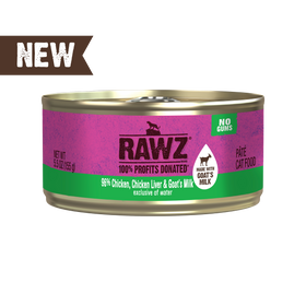 RAWZ - 96% Chicken, Chicken Liver & Goat Milk (Wet Cat Food)