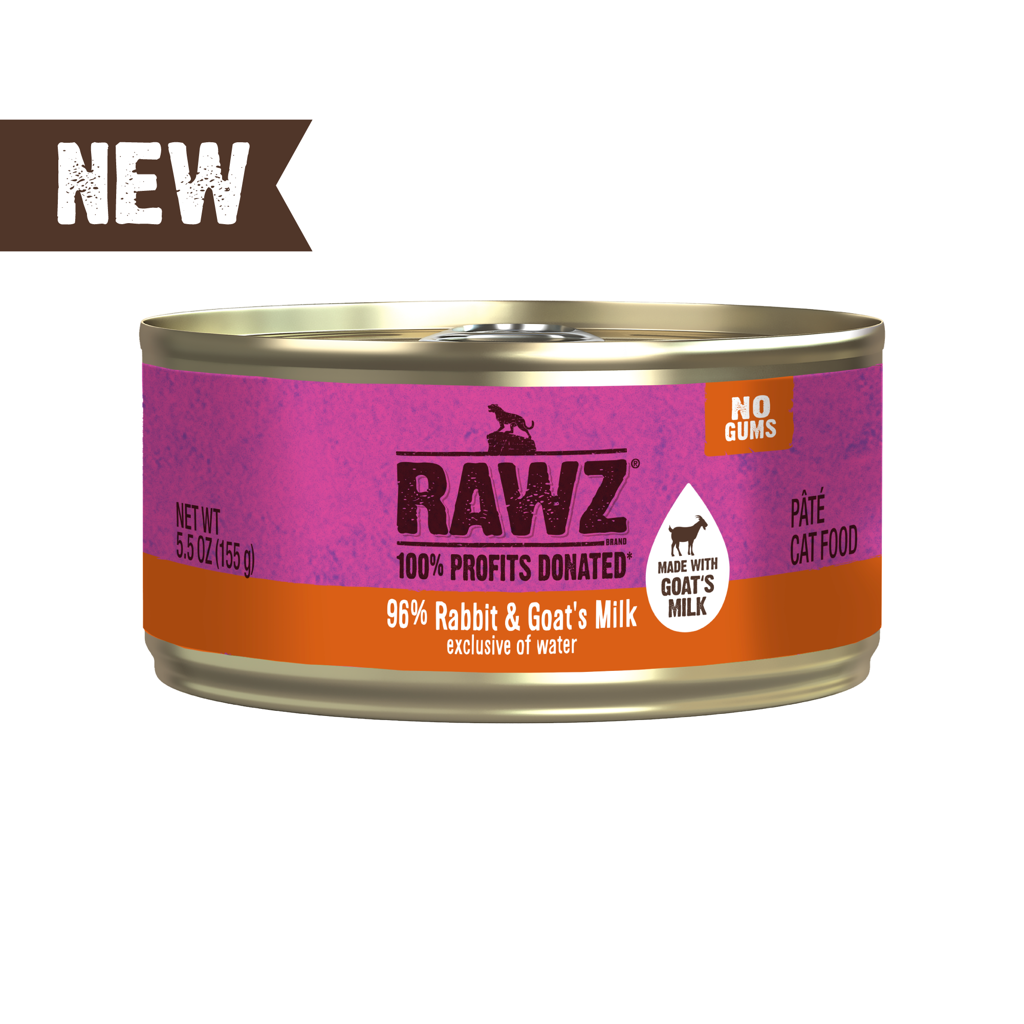 RAWZ - 96% Rabbit & Goat Milk (Wet Cat Food)