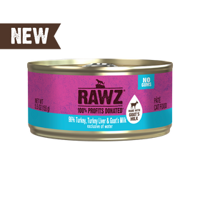 RAWZ - 96% Turkey & Turkey Liver & Goat Milk (Wet Cat Food)