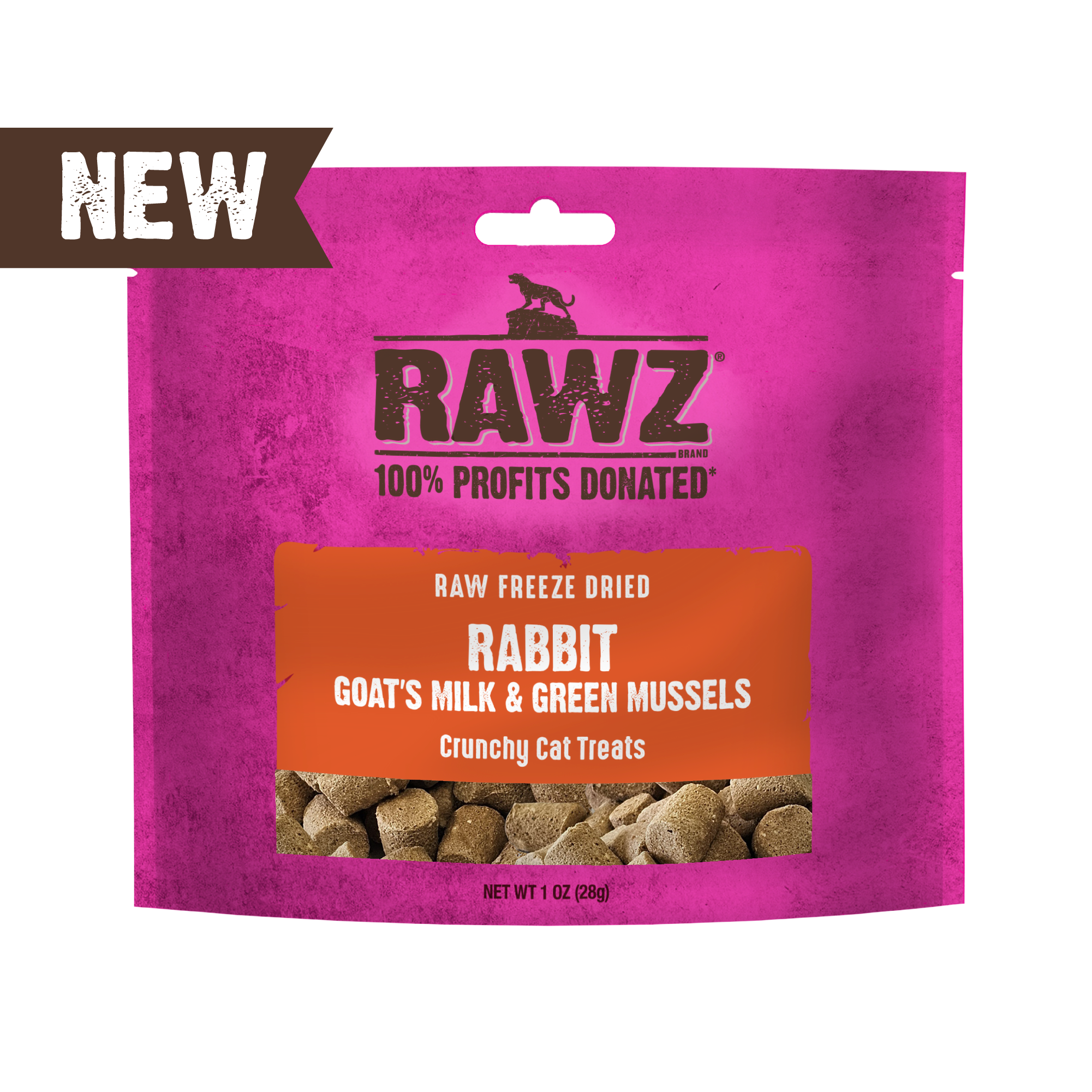 RAWZ - Raw Freeze Dried Rabbit & Goat Milk (Cat Treat)