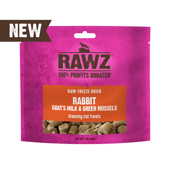 RAWZ - Raw Freeze Dried Rabbit & Goat Milk (Cat Treat)