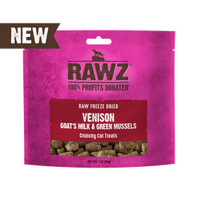 RAWZ - Raw Freeze Dried Venison & Goat Milk (Cat Treat)