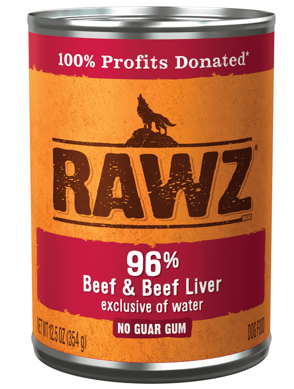 RAWZ - 96% Beef & Beef Liver Pate (Wet Dog Food)