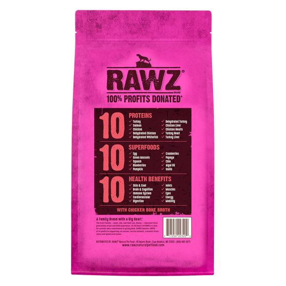 RAWZ 10+ Essentials Turkey, Salmon & Dehydrated Whitefish Recipe