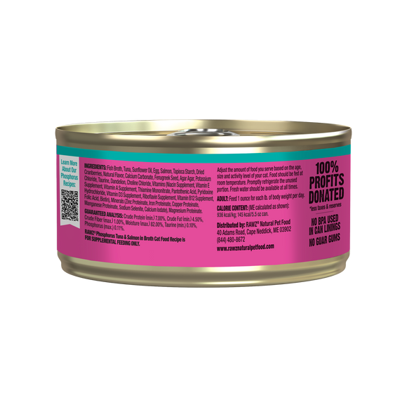 RAWZ Lower Phosphorus Tuna & Salmon Pâté can back