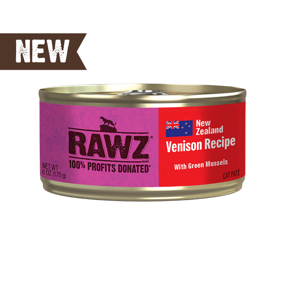 RAWZ 94% Venison with Green Mussels Pâté can front