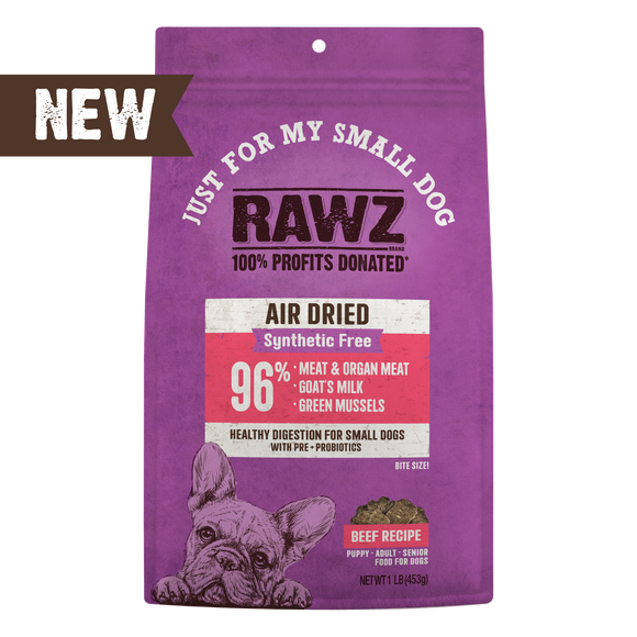 RAWZ Air Dried Just for My Small Dog Beef Recipe bag front