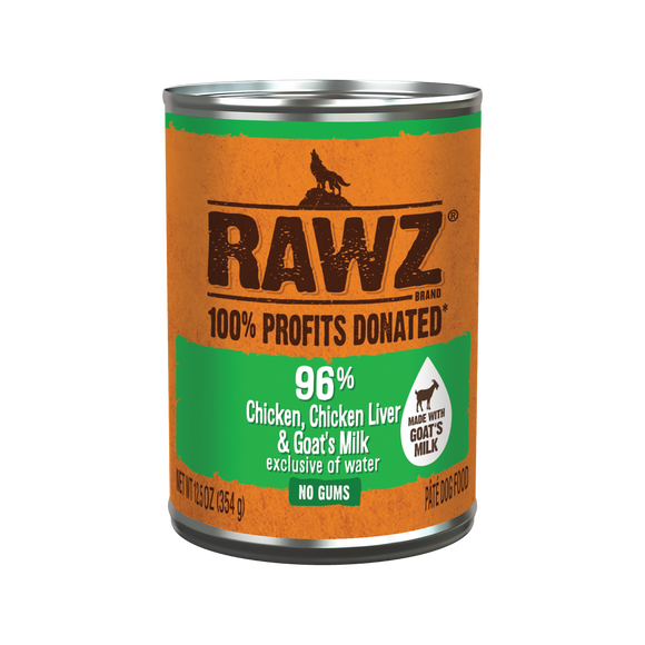 RAWZ 96% Chicken, Chicken Liver & Goat's Milk Pâté can front
