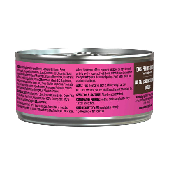 RAWZ - Digestive Support Rabbit & Green Mussels (Wet Cat Food)