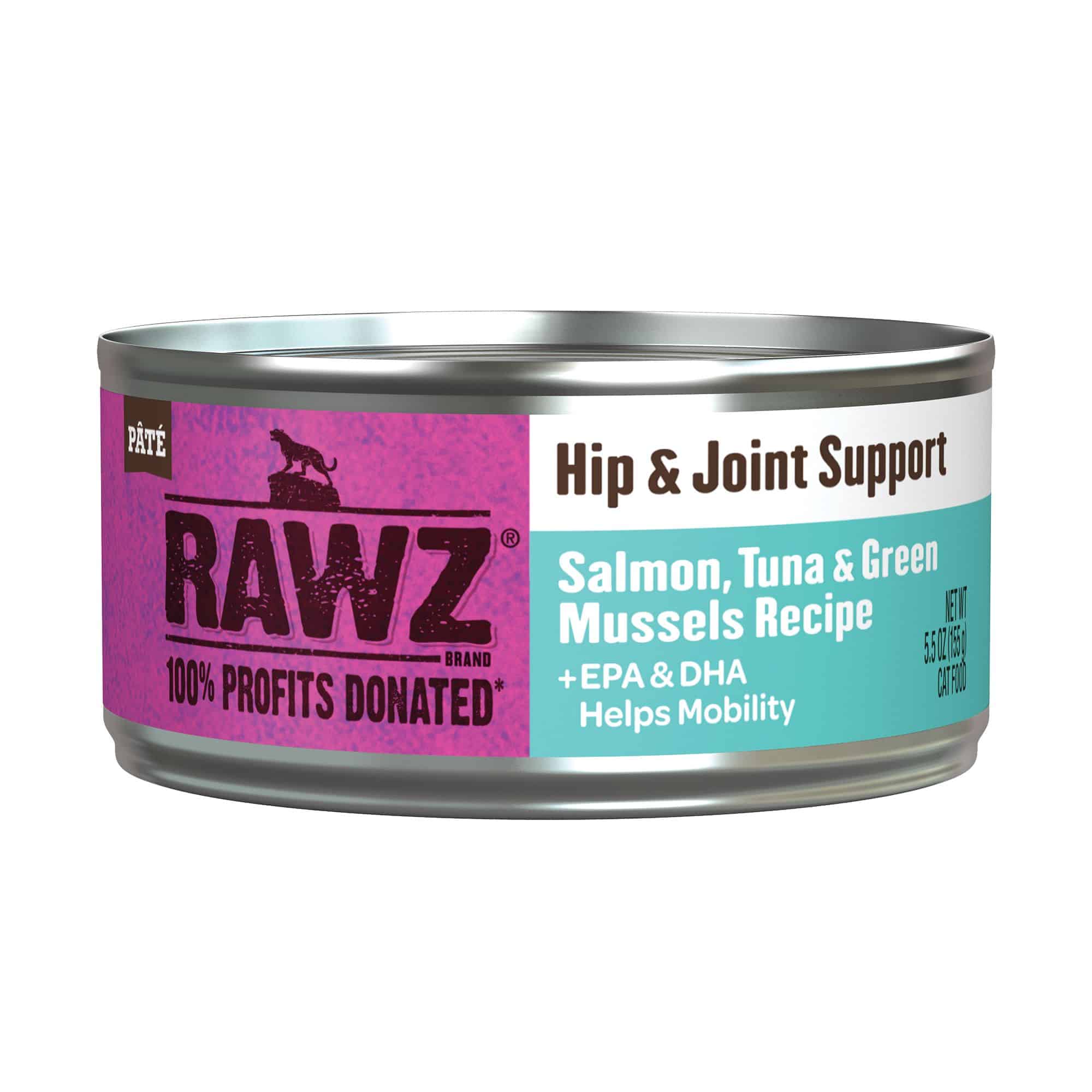 RAWZ - Hip & Joint Support Salmon, Tuna & Green Mussels (Wet Cat Food)