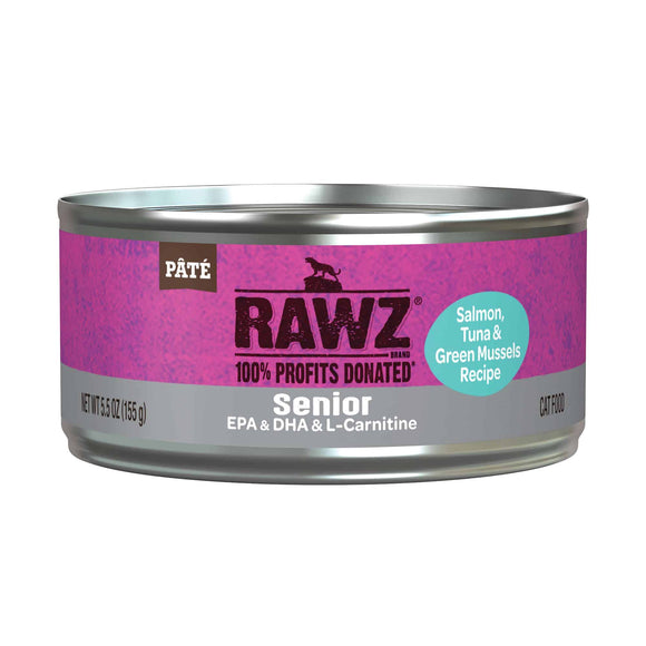 RAWZ - Senior Salmon, Tuna & New Zealand Green Mussels (Wet Cat Food)
