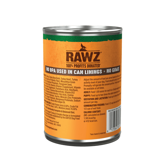 RAWZ - Digestive Support Turkey & Pumpkin (Wet Dog Food)