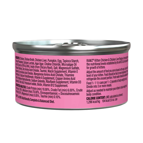 RAWZ - Kitten Chicken & Chicken Liver (Wet Cat Food)