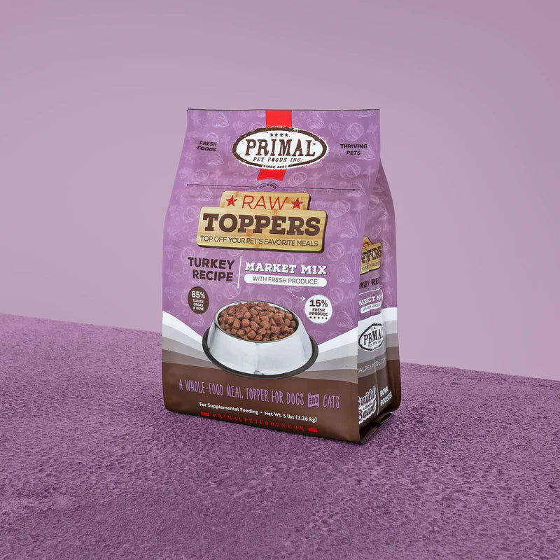 Primal - Market Mix Topper - Turkey Recipe - Frozen Product (Dog/Cat)