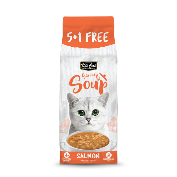 Kit Cat - Savoury Soup - Salmon (Cat Food Topper, 6 x 50g)