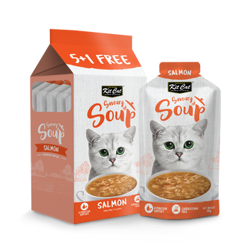 Kit Cat - Savoury Soup - Salmon (Cat Food Topper, 6 x 50g)