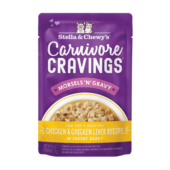 Stella & Chewy's Morsels'N'Gravy Chicken & Chicken Liver pouch