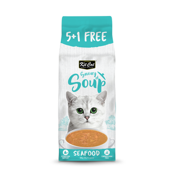 Kit Cat - Savoury Soup - Seafood (Cat Food Topper, 6 x 50g)