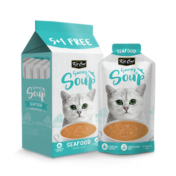 Kit Cat - Savoury Soup - Seafood (Cat Food Topper, 6 x 50g)