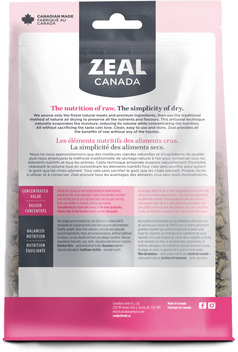 Zeal Canada -  Gently Air-Dried Salmon and Turkey for Cats