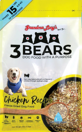 Grandma Lucy's - 3 Bears - Freeze Dried Chicken Dog Food