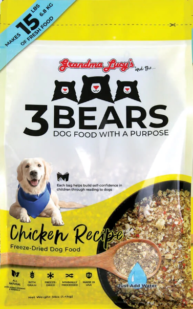 Grandma Lucy's - 3 Bears - Freeze Dried Chicken Dog Food