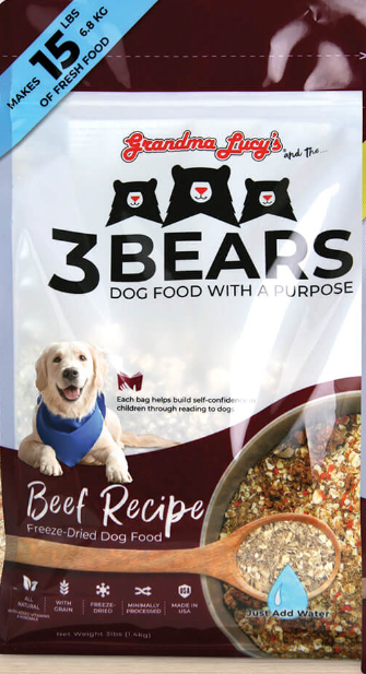 Grandma Lucy's - 3 Bears - Freeze Dried Beef Dog Food
