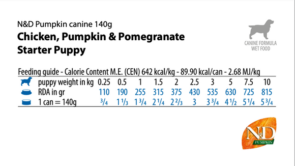 Farmina - N&D Pumpkin - Chicken, Pumpkin, and Pomegranate Starter Puppy (Wet Dog Food)