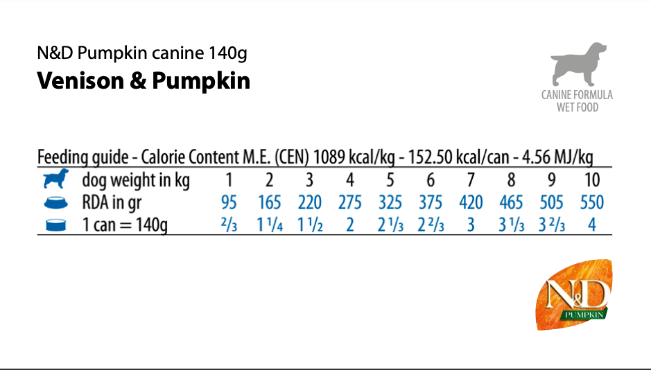 Farmina - N&D Pumpkin - Venison and Pumpkin Adult (Wet Dog Food)