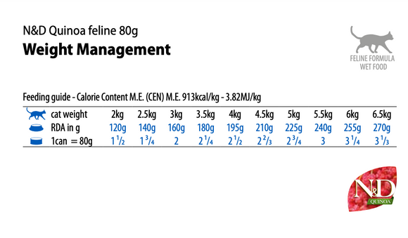 Farmina - N&D Quinoa - Weight Management Recipe (Wet Cat Food)