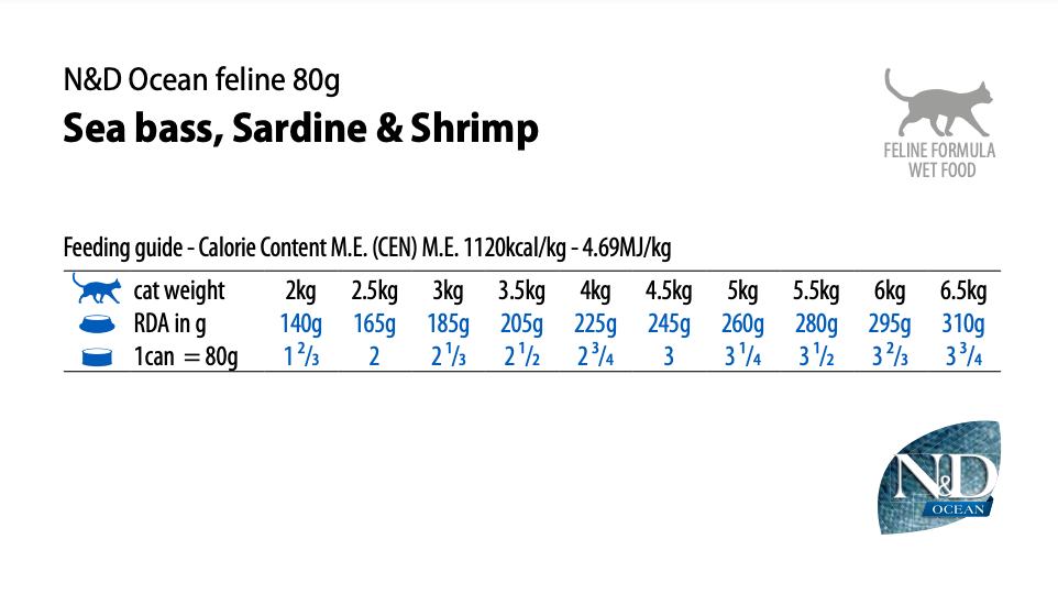 Farmina - N&D Ocean - Sea Bass, Sardine and Shrimp Recipe (Wet Cat Food)