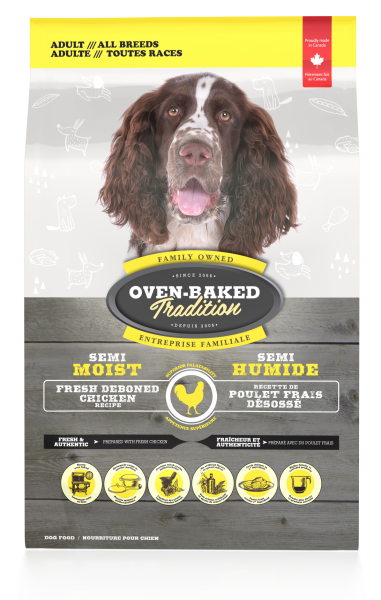 Oven-Baked Tradition - Semi-Moist Food For All Breed Adult Dogs - Chicken