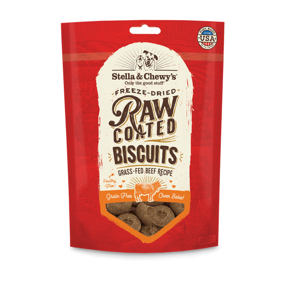 Stella & Chewy's - Grass Fed Beef Raw Coated Biscuits (Dog Treats)